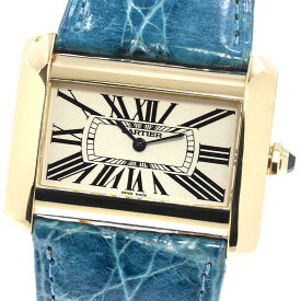 カルティエ CARTIER W6300556 タンクディバンLM K18YG クォーツ メンズ 保証書付き_740328【ev10】【中古】