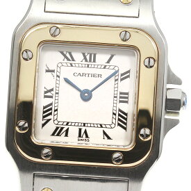 ベルト訳あり カルティエ CARTIER W20012C4 サントスガルベ SM YGベゼル クォーツ レディース _747947【中古】