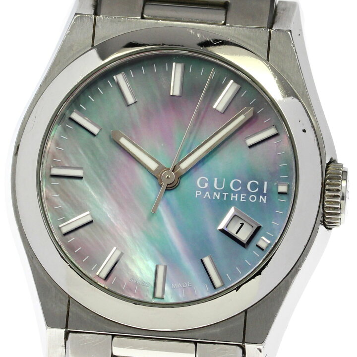 楽天市場】グッチ GUCCI 115.4/YA115401 パンテオン デイト クォーツ 