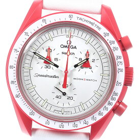 スウォッチ Swatch SO33R100 OMEGA×Swatch MISSION TO MARS クォーツ メンズ 美品 箱・保証書付き_752468【中古】