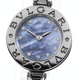 ブルガリ BVLGARI BZ22S B-zero1 バングル Sサイズ 12Pダイヤ クォーツ レディース 美品 _750304【中古】