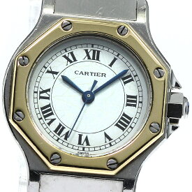 訳あり カルティエ CARTIER サントスオクタゴンSM YGコンビ ゴドロンブレス 自動巻き レディース _750009【中古】