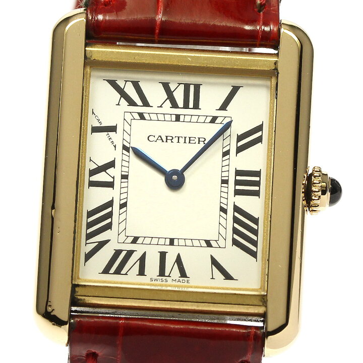 楽天市場】カルティエ CARTIER W5200002 タンクソロ SM K18YGベゼル  