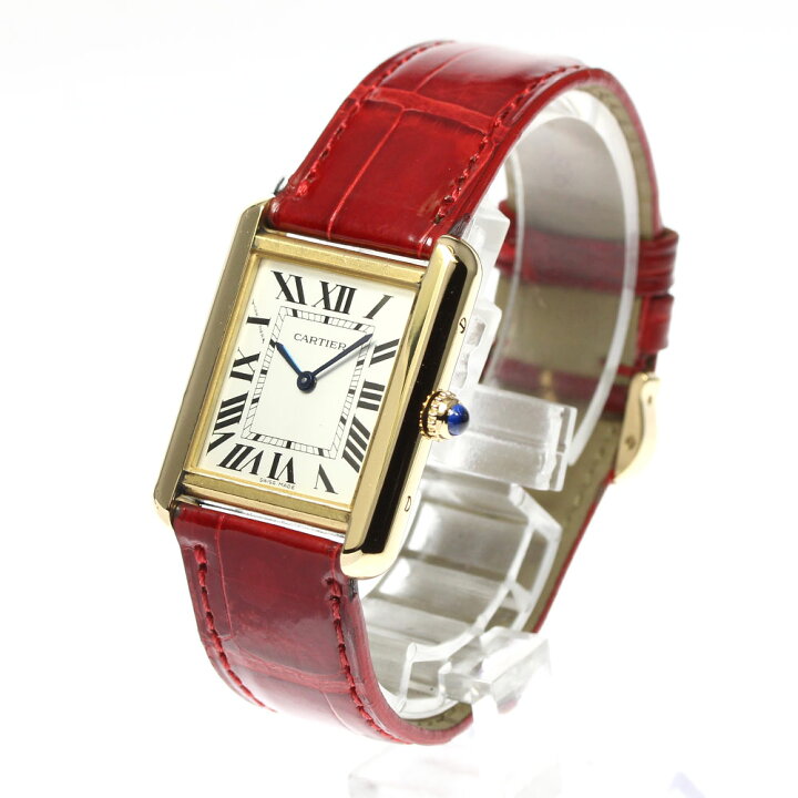 楽天市場】カルティエ CARTIER W5200002 タンクソロ SM K18YGベゼル  