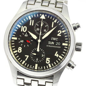 訳あり IWC IWC SCHAFFHAUSEN IW371704 パイロットウォッチ クロノグラフ デイデイト 自動巻き メンズ _759152【中古】