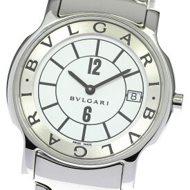 ブルガリ BVLGARI ST35S ソロテンポ デイト クォーツ メンズ 保証書付き_762644【中古】