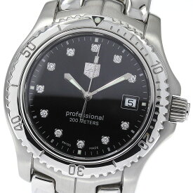 タグホイヤー TAG HEUER WT1115 プロフェッショナル200M 11P ダイヤ デイト クォーツ メンズ 美品 保証書付き_764111【中古】