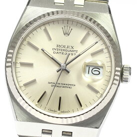 ロレックス ROLEX 17014 デイトジャスト WGベゼル クォーツ メンズ 保証書付き_762370【中古】