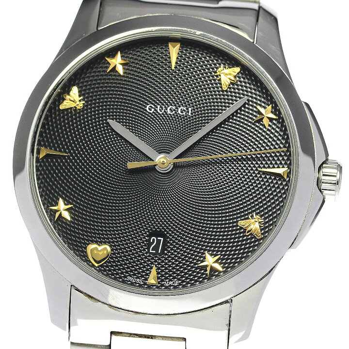 楽天市場】グッチ GUCCI 126.4/YA1264029 Gタイムレス デイト クォーツ 