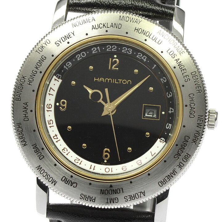 楽天市場】ハミルトン HAMILTON H745410 ワールドタイム ヴィンテージ  