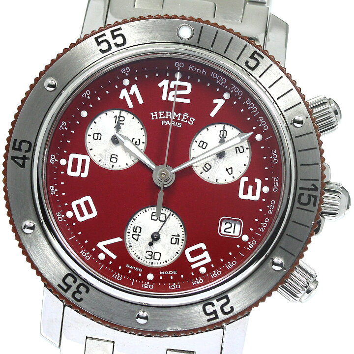 楽天市場】エルメス HERMES CL2.918 クリッパーダイバー クロノグラフ 