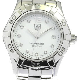 タグホイヤー TAG HEUER WAF1415 アクアレーサー 10Pダイヤ デイト クォーツ レディース _767252【中古】