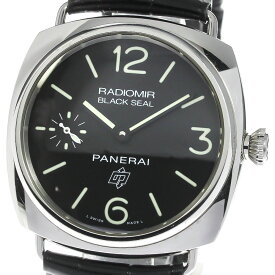 訳あり パネライ PANERAI PAM00380 ラジオミール ブラックシール ロゴ スモールセコンド 手巻き メンズ 箱・保証書付き_772581【中古】