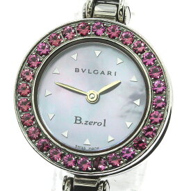 ブルガリ BVLGARI BZ22S B-zero1 バングル ピンクガーネット クォーツ レディース _774330【ev10】【中古】