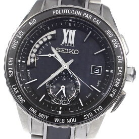 セイコー SEIKO SAGA173/8B54-0BD0 ブライツ ワールドタイム ソーラー電波 メンズ 箱・保証書付き_773490【中古】