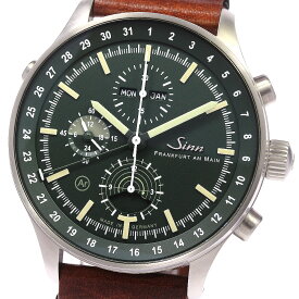 ジン Sinn 3006 ムーンライト表示 クロノグラフ トリプルカレンダー 自動巻き メンズ 極美品 箱・保証書付き_773300【中古】