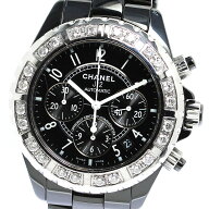 シャネル CHANEL H1178 J12 ダイヤベゼル ブラックセラミック 自動巻き メンズ _774518【中古】