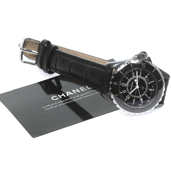 楽天市場】シャネル CHANEL H0680 J12 ブラックセラミック クォーツ  