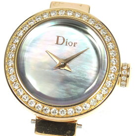 ディオール Dior CD040170 ラ ディ ドゥ ディオール K18PG ダイヤベゼル クォーツ レディース _775677【ev10】【中古】