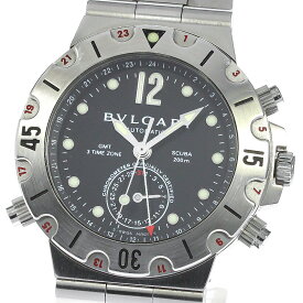 ブルガリ BVLGARI SD38S GMT ディアゴノ スクーバ 自動巻き メンズ _780718【中古】