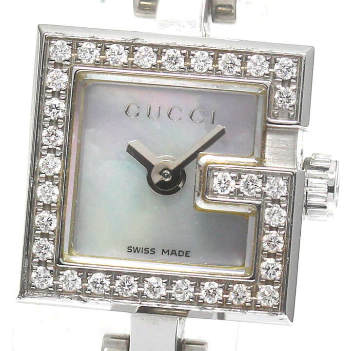 楽天市場】グッチ GUCCI 102/YA102541 Gミニ ダイヤベゼル クォーツ 