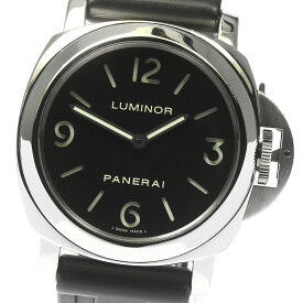 ベルト訳あり パネライ PANERAI PAM00112 ルミノールベース 手巻き メンズ 保証書付き_780066【中古】