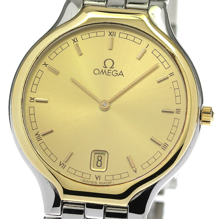 楽天市場】オメガ OMEGA デビル シンボル YGベゼル デイト クォーツ  