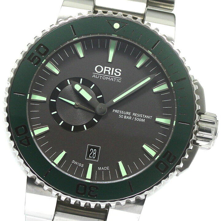 楽天市場】オリス ORIS 7673 アクイス スモールセコンド 自動巻き 