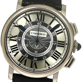 カルティエ CARTIER W1556051 ロトンド ドゥ カルティエ K18WG クロノグラフ 手巻き メンズ _792350【中古】