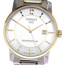 ティソ TISSOT T087407A パワーマティック 80 チタン 自動巻き メンズ 美品 箱・保証書付き_797145【中古】