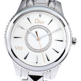 ディオール Dior CD152110 モンテーニュ Dior VIII ダイヤモンド クォーツ レディース 箱付き_797224【中古】
