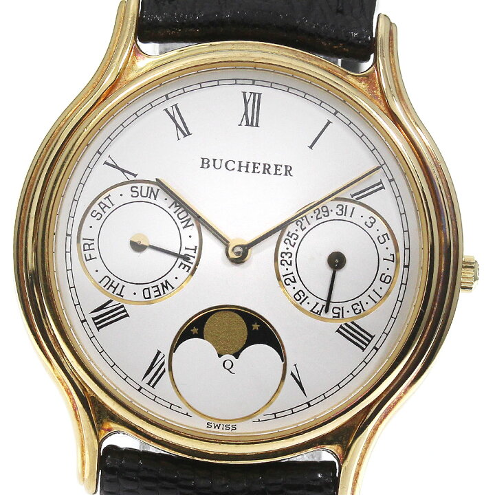 楽天市場】ブッフェラー BUCHERER 8520.001 K18YG デイデイト ムーン 