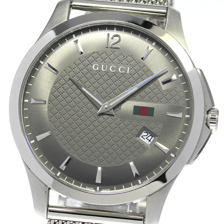 楽天市場】グッチ GUCCI 126.3/YA126316 Gタイムレス デイト クォーツ 