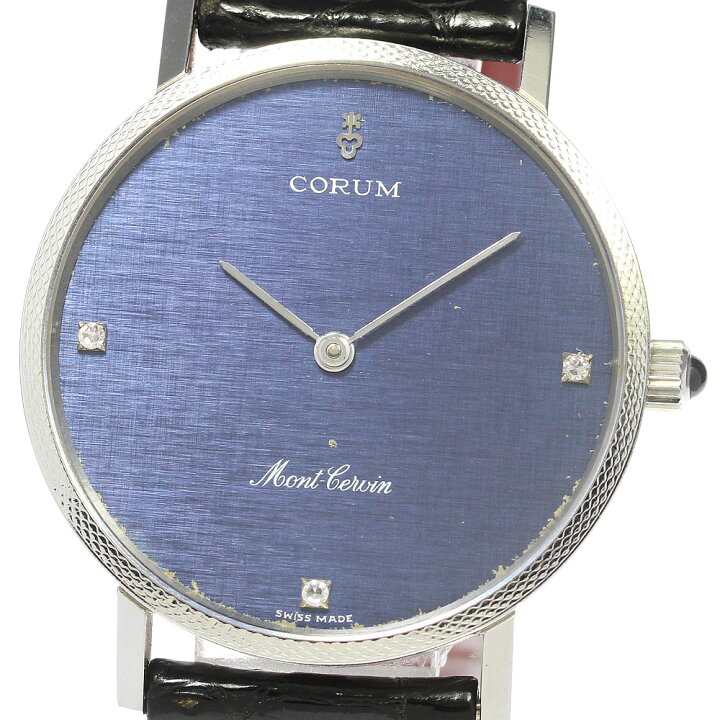 楽天市場】コルム CORUM モンセルヴァン 3Pダイヤ 手巻き メンズ 