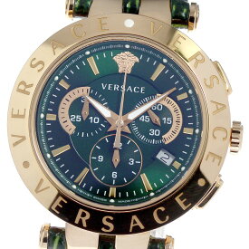 ヴェルサーチ VERSACE VERQ00420 Vレース クロノグラフ クォーツ メンズ 極美品 内箱・保証書付き_803226【中古】