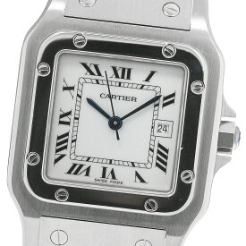 カルティエ CARTIER サントスガルベLM デイト 自動巻き メンズ メーカーOH済み_801921【中古】