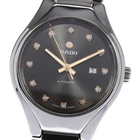 ラドー RADO 561.0243.3 トゥルー 12Pダイヤ デイト 自動巻き レディース 美品 保証書付き_805124【中古】