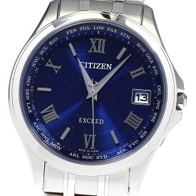 シチズン CITIZEN H149-T021724 エクシード エコドライブ デイト ソーラー メンズ 美品 箱・保証書付き_807725【中古】