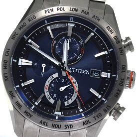 シチズン CITIZEN H800-T025862/AT8186-51L アテッサ ソーラー電波 メンズ 良品 保証書付き_809397【中古】