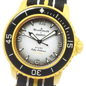 スウォッチ Swatch SO35P100 BLANCPAIN×Swatch バイオセラミック スクーバ フィフティ ファゾムス メンズ 極美品 箱・保付_809147【中古】