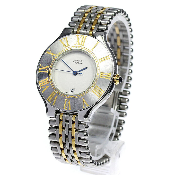 楽天市場】カルティエ CARTIER W10052F4 マスト21 クォーツ メンズ  
