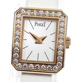 ピアジェ PIAGET P10691 ミニプロトコール K18PG ダイヤベゼル クォーツ レディース _813255【中古】