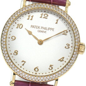 パテックフィリップ PATEK PHILIPPE 7200/200R-001 カラトラバ K18PG ダイヤベゼル 手巻き レディース 良品 _801324【中古】