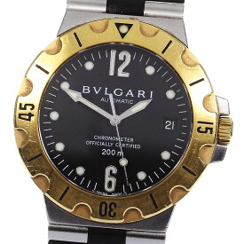 ブルガリ BVLGARI SD38SG ディアゴノ スクーバ YGベゼル デイト 自動巻き メンズ _801777【中古】