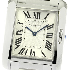 カルティエ CARTIER W5310044 タンクアングレーズMM デイト クォーツ メンズ 良品 メーカーOH済_770751【中古】