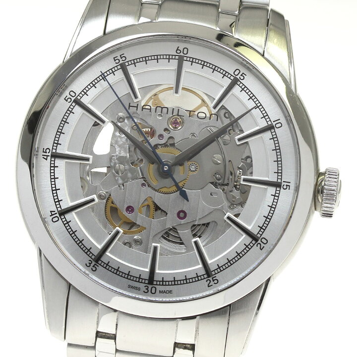 楽天市場】ハミルトン HAMILTON H406550 レイルロード スケルトン 自動  