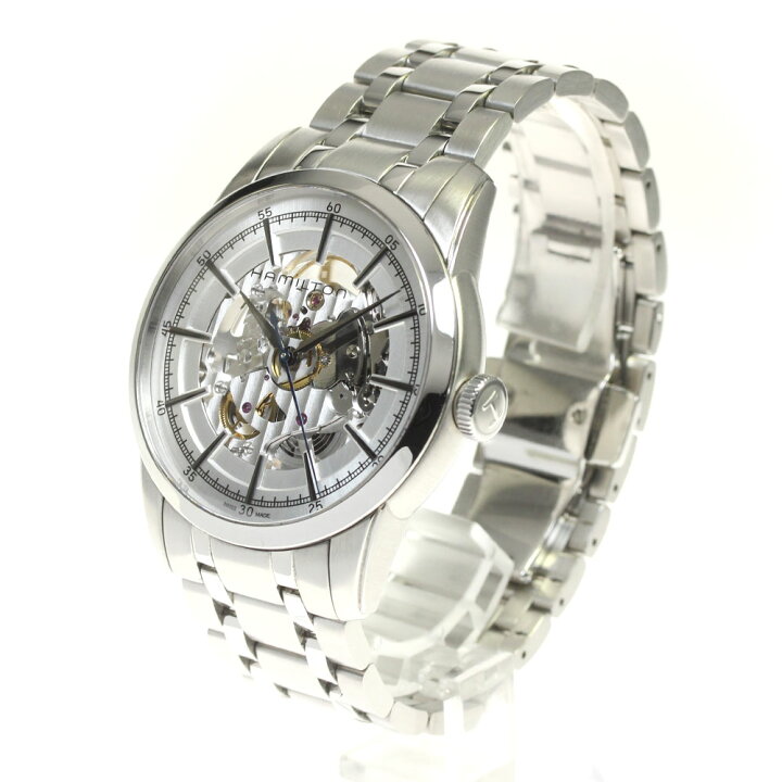 楽天市場】ハミルトン HAMILTON H406550 レイルロード スケルトン 自動  