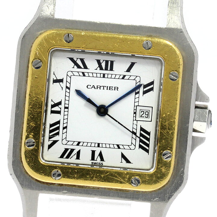 楽天市場】カルティエ CARTIER サントスガルベLM デイト ヘッド 自動 