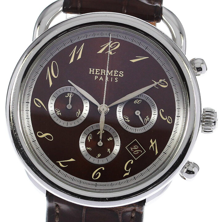 楽天市場】訳あり エルメス HERMES AR4.910 アルソー クロノグラフ  