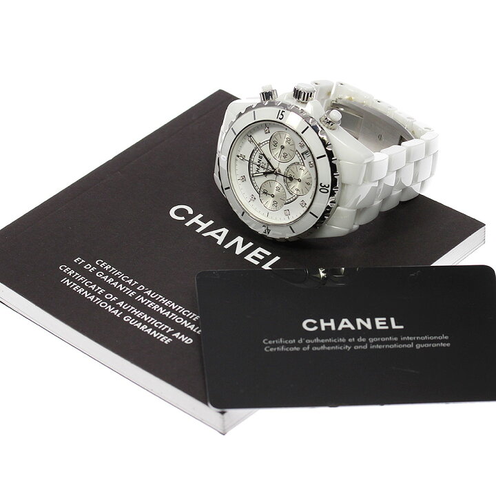 楽天市場】シャネル CHANEL H2009 J12 9Pダイヤ クロノグラフ 自動巻き  